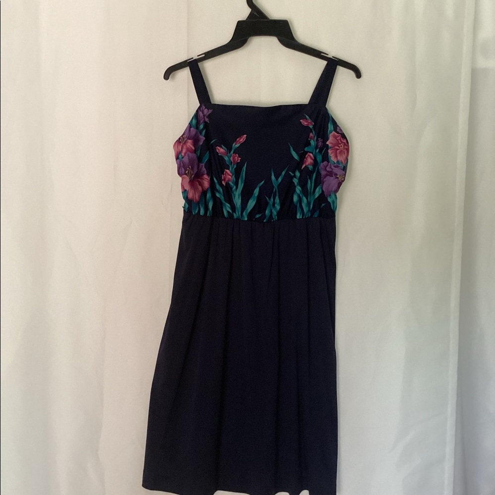 Navy floral summer dress with light cardigan ☀️🍉 - Picture 9 of 11